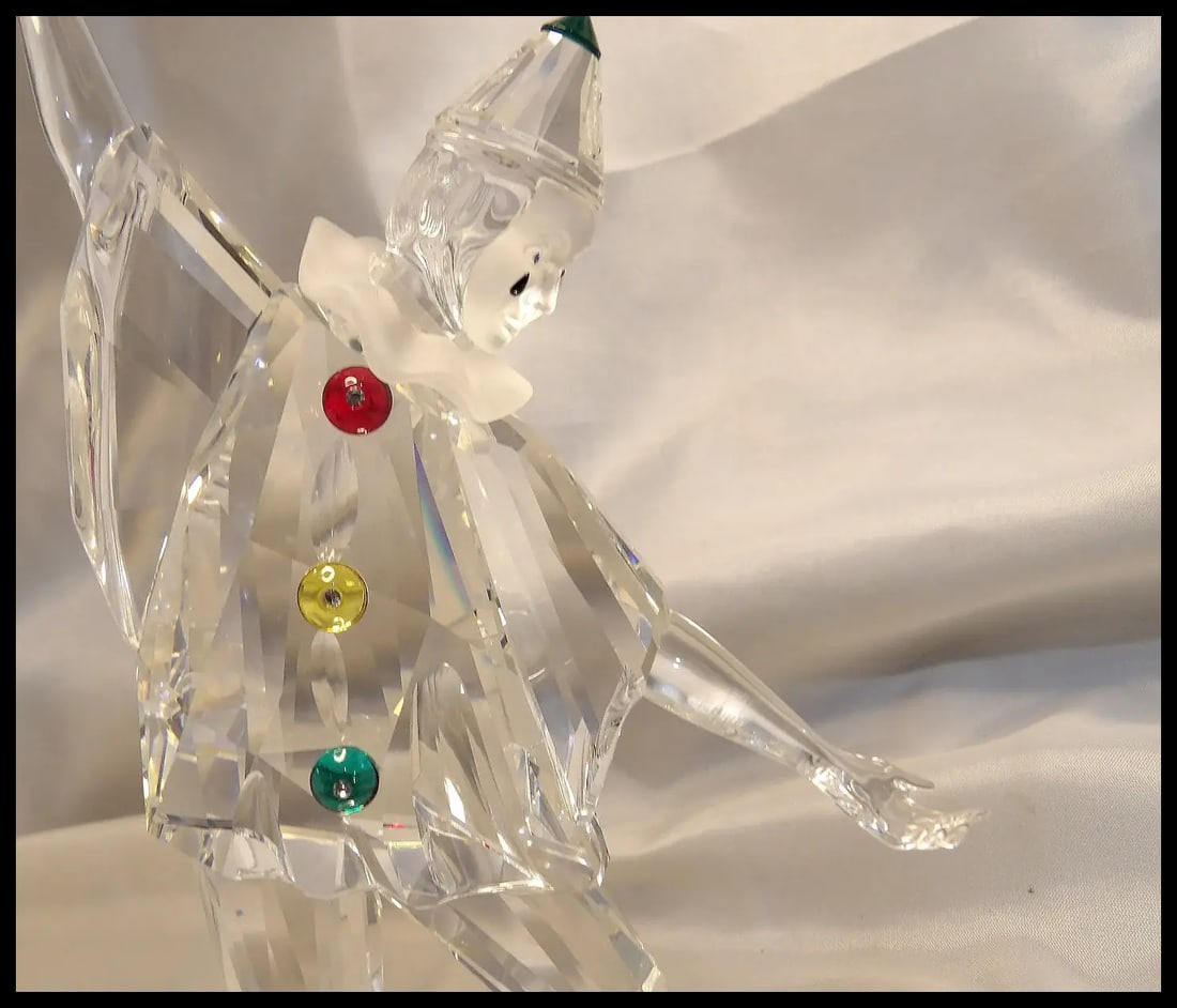 Swarovski Crystal 1999 Annual SCS Masquerade Pierrot Clown In Box - 5
