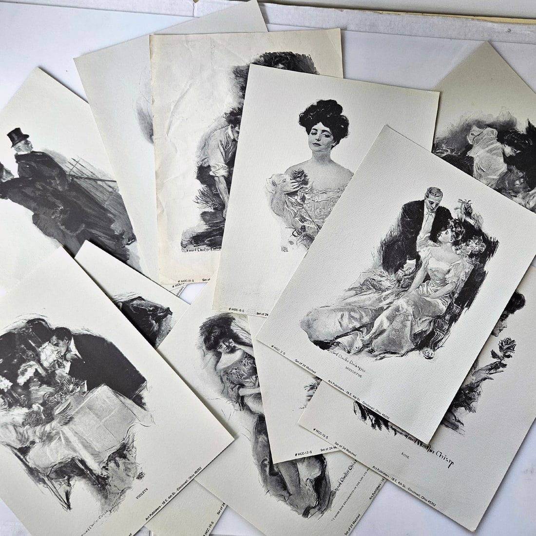 Howard Chandler Christy B&W Lithographs by Art Publishers, Cincinnati OH (1 of 15)