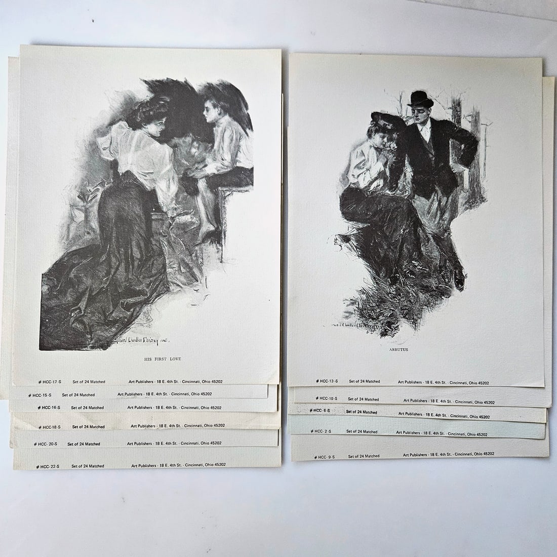 Howard Chandler Christy B&W Lithographs by Art Publishers, Cincinnati OH - 2