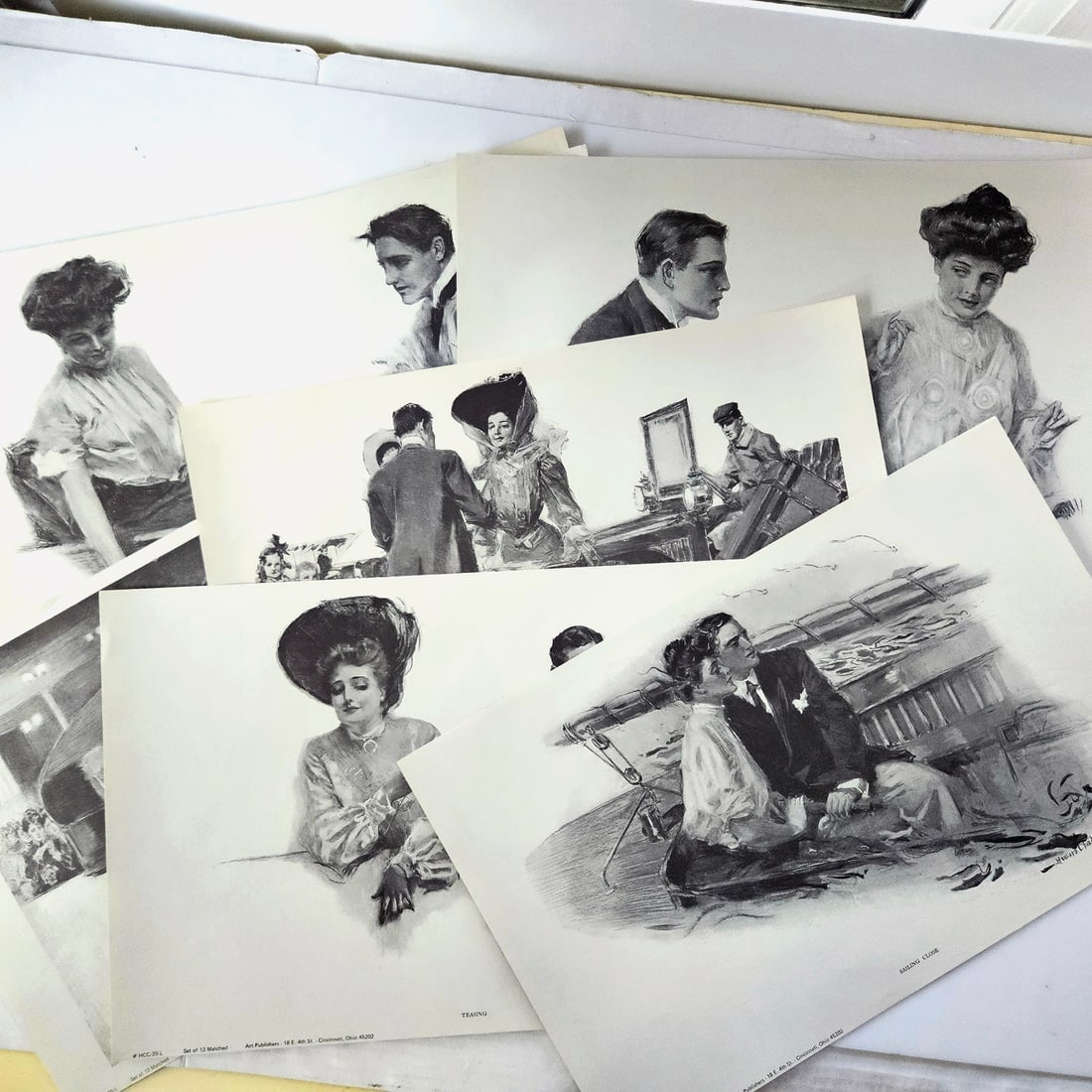 Howard Chandler Christy B&W Lithographs by Art Publishers, Cincinnati OH - 3