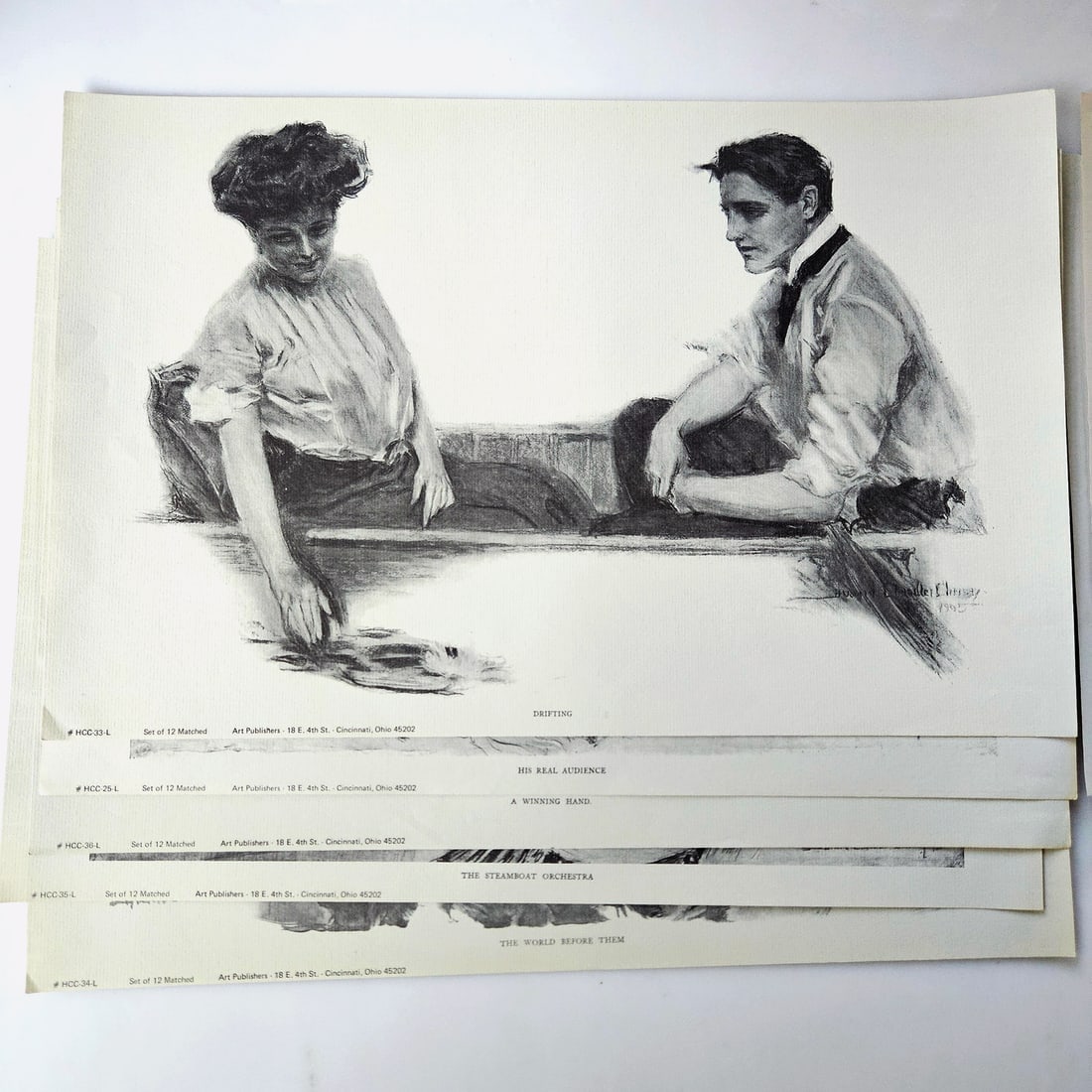 Howard Chandler Christy B&W Lithographs by Art Publishers, Cincinnati OH - 5