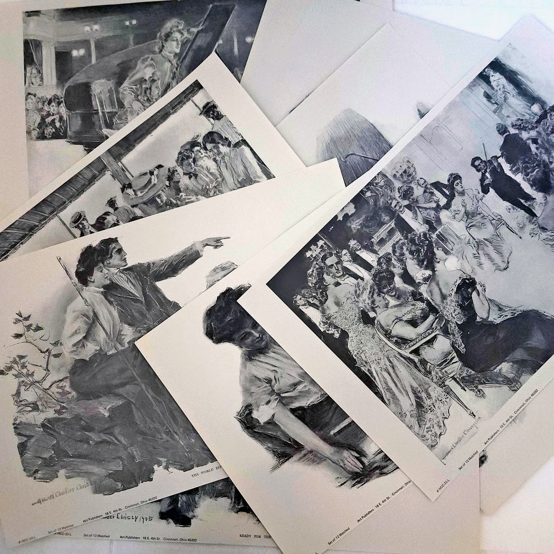 Howard Chandler Christy B&W Lithographs by Art Publishers, Cincinnati OH - 7