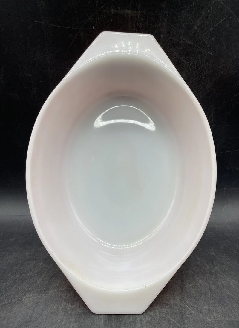 Vintage Pyrex Pink Daisy Oval 1 1/2 QT. # 043 Casserole Dish - 4