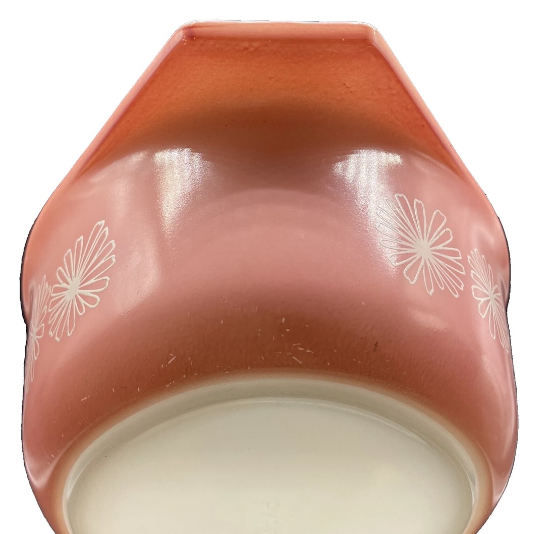 Vintage Pyrex Pink Daisy Oval 1 1/2 QT. # 043 Casserole Dish - 5