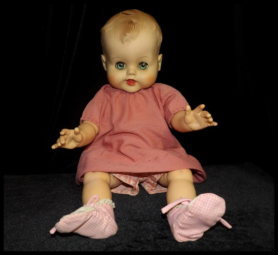 AE ALLIED EASTERN 576 41 Wet Drink Baby 19" Baby Poseable Sleep Eyes Doll - 4