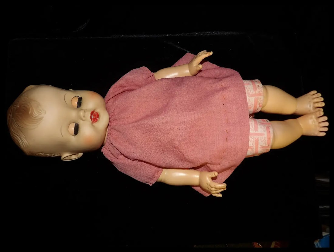 AE ALLIED EASTERN 576 41 Wet Drink Baby 19" Baby Poseable Sleep Eyes Doll - 5