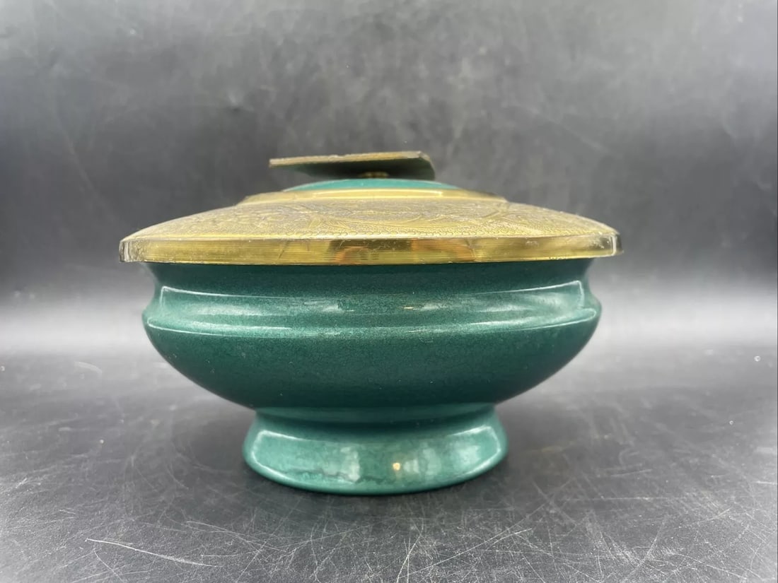 Vintage Judaica WAILING WALL Serving Bowl w Lid Jerusalem Israel - 4