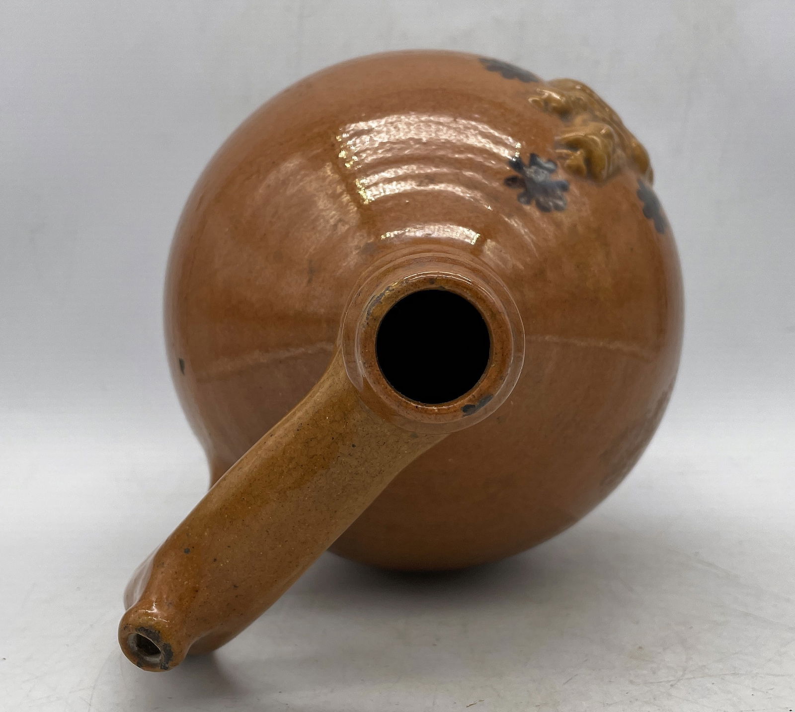 Antique Ovid Redware Pottery Jug Dated 1903 Maria - 7