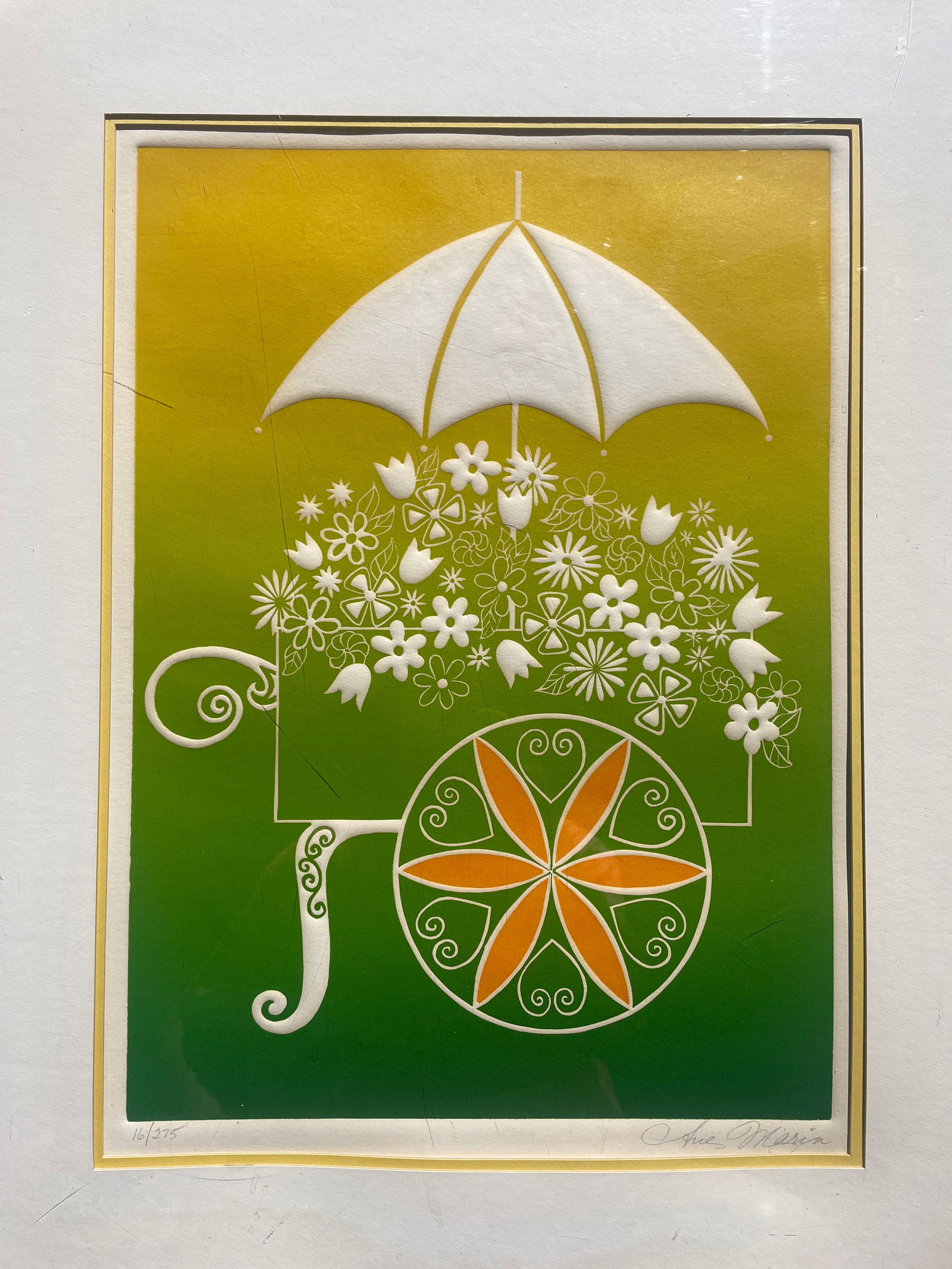 Vintage Etching AVE MARIA "April Showers" Signed Framed Limited Edition 16/275 - 2