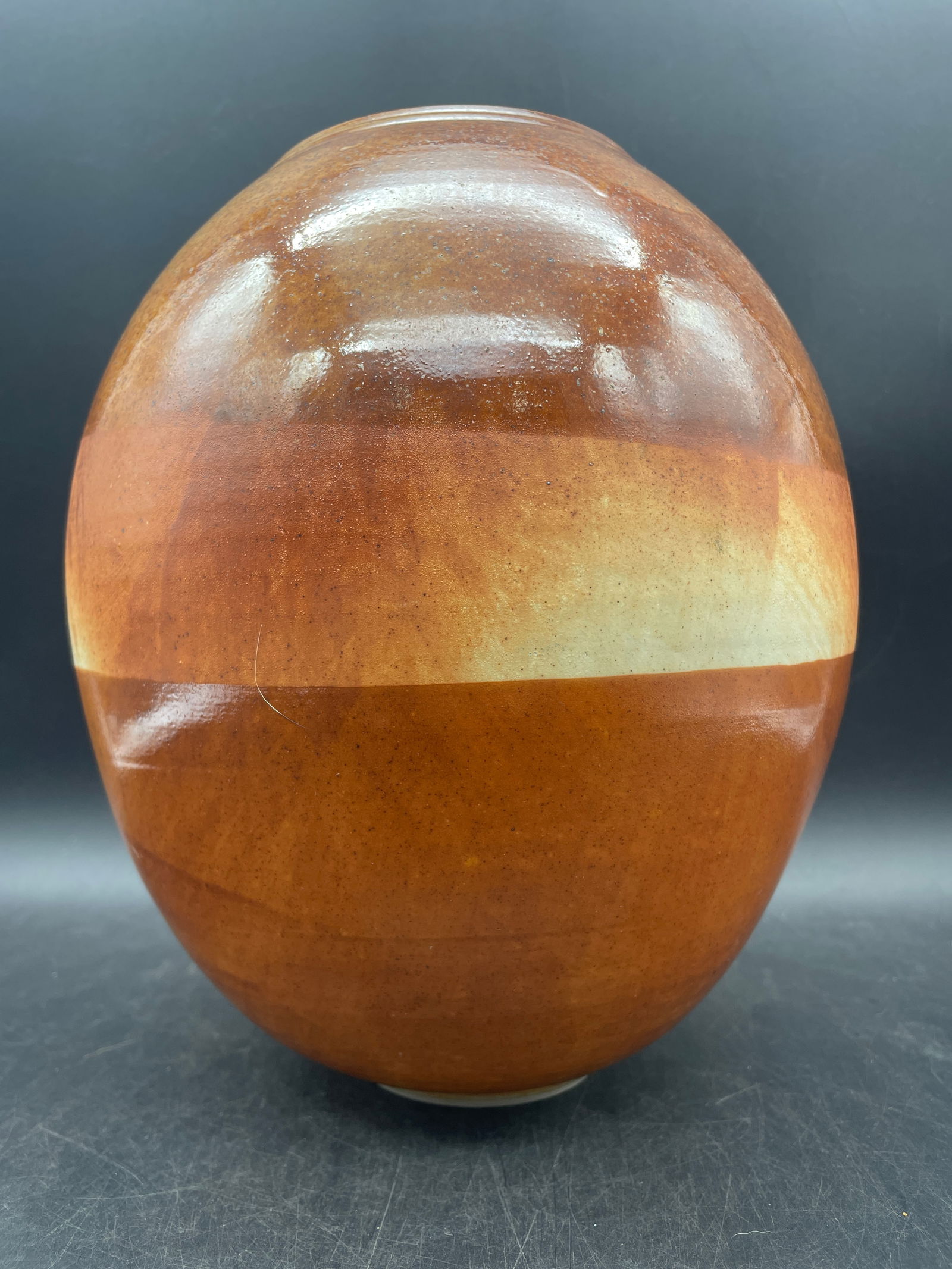 TOM AGNEW Northern Ireland RAKU Studio Art Pottery Vase 9.5” Tall RARE - 8