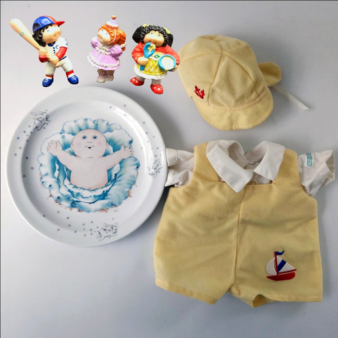 Cabbage Patch Kids Clothing, Adoption Papers, Plate and Figurines Collection - 8