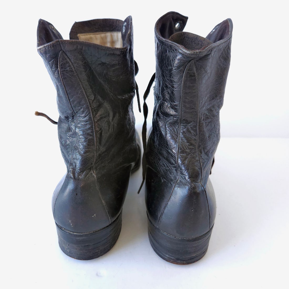 J.S. Coward Antique Pair of Women’s Leather Shoes/Boots circa 1890–1915 - 6