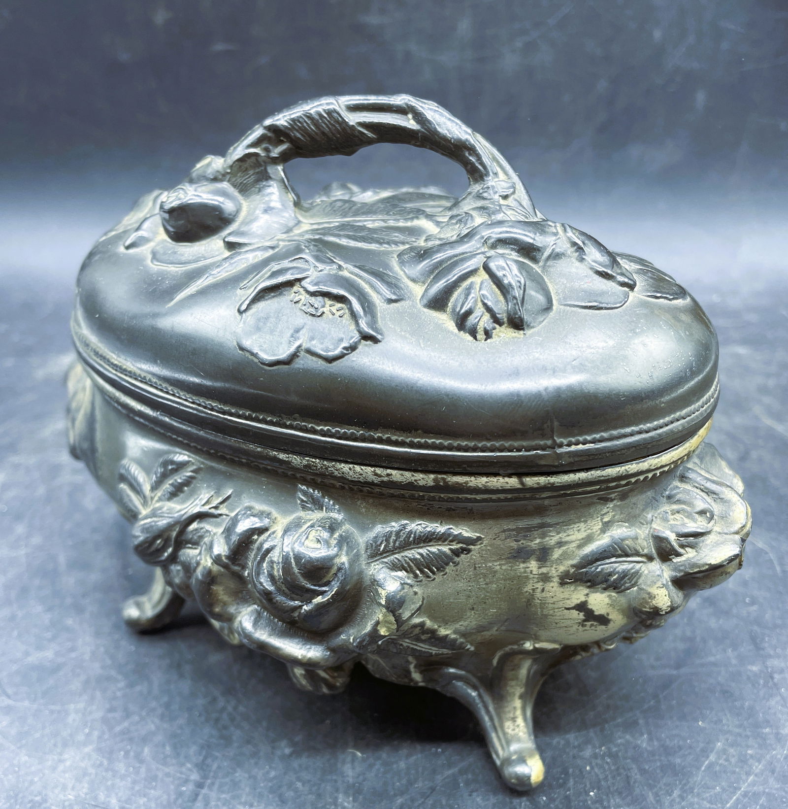 B&W #179 Original Art Nouveau Jewelry Casket / Trinket Box 1904 w Lining - 2
