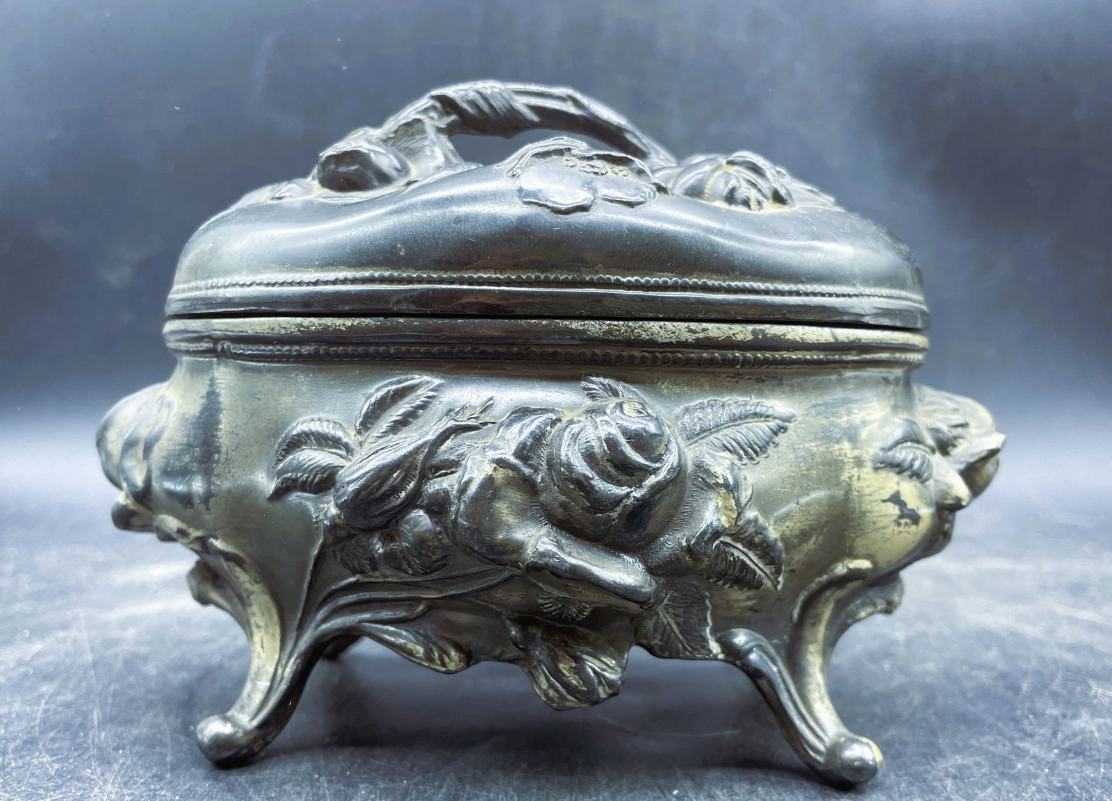 B&W #179 Original Art Nouveau Jewelry Casket / Trinket Box 1904 w Lining - 3