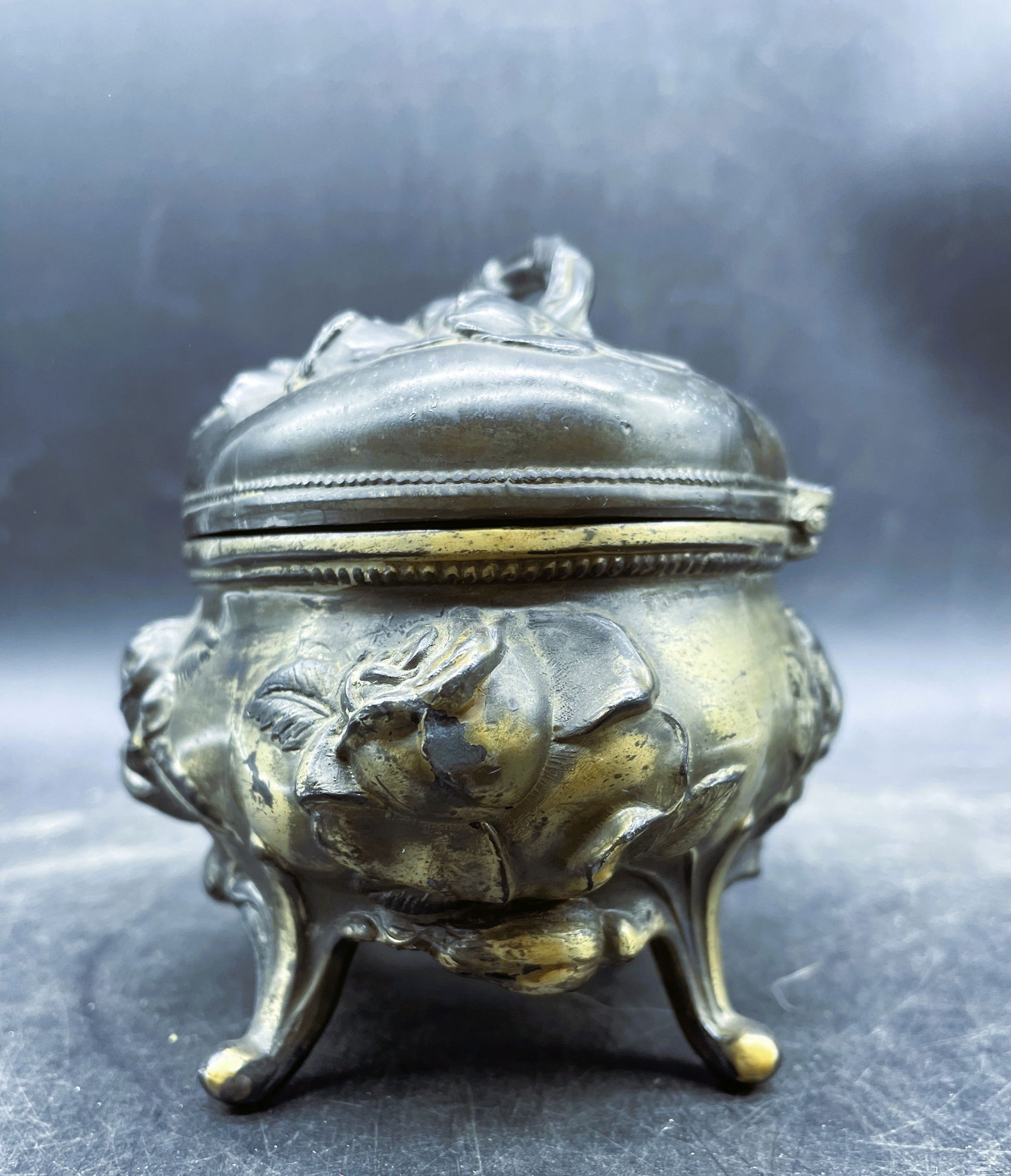 B&W #179 Original Art Nouveau Jewelry Casket / Trinket Box 1904 w Lining - 4