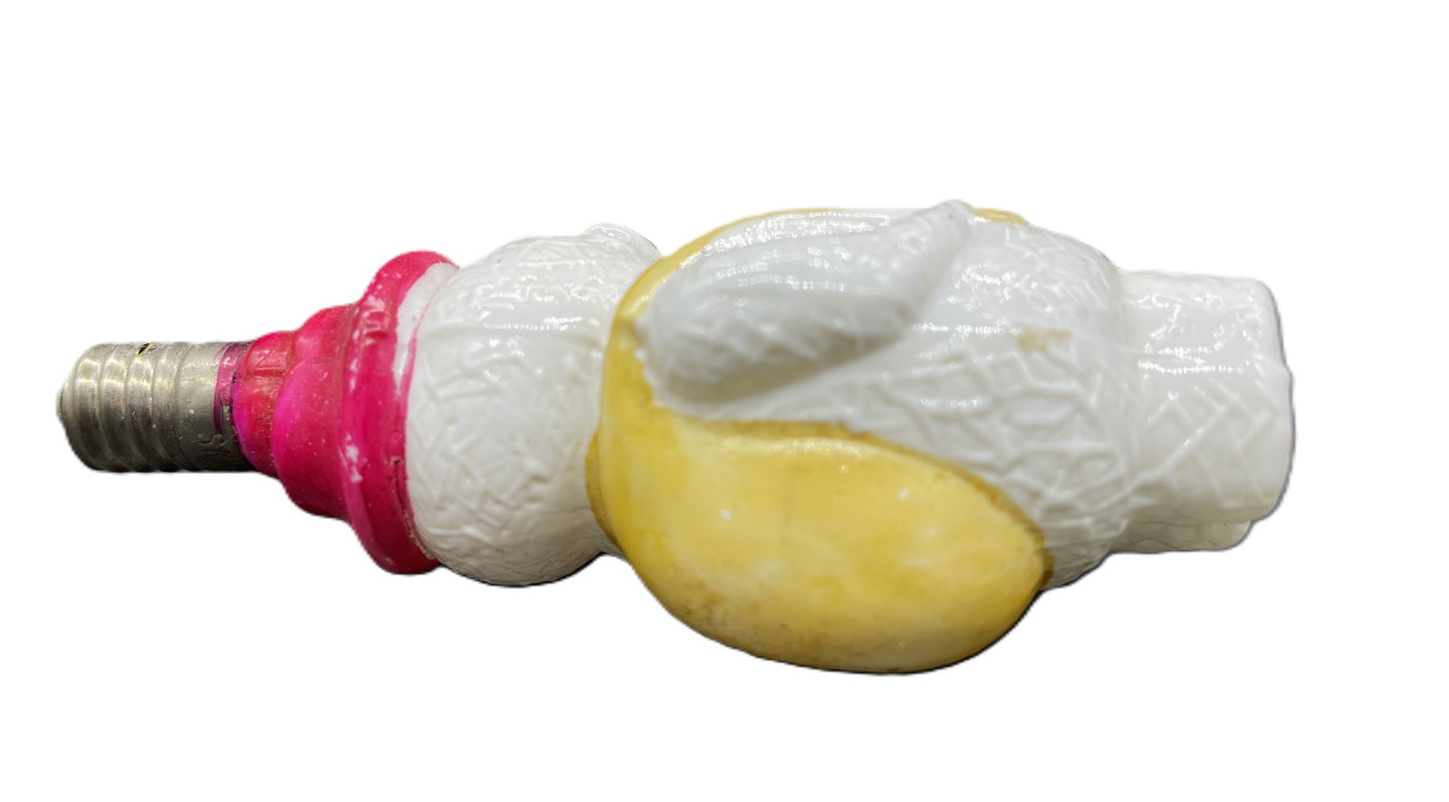 VINTAGE Glass Figural Light Bulb Christmas Snowman - 4