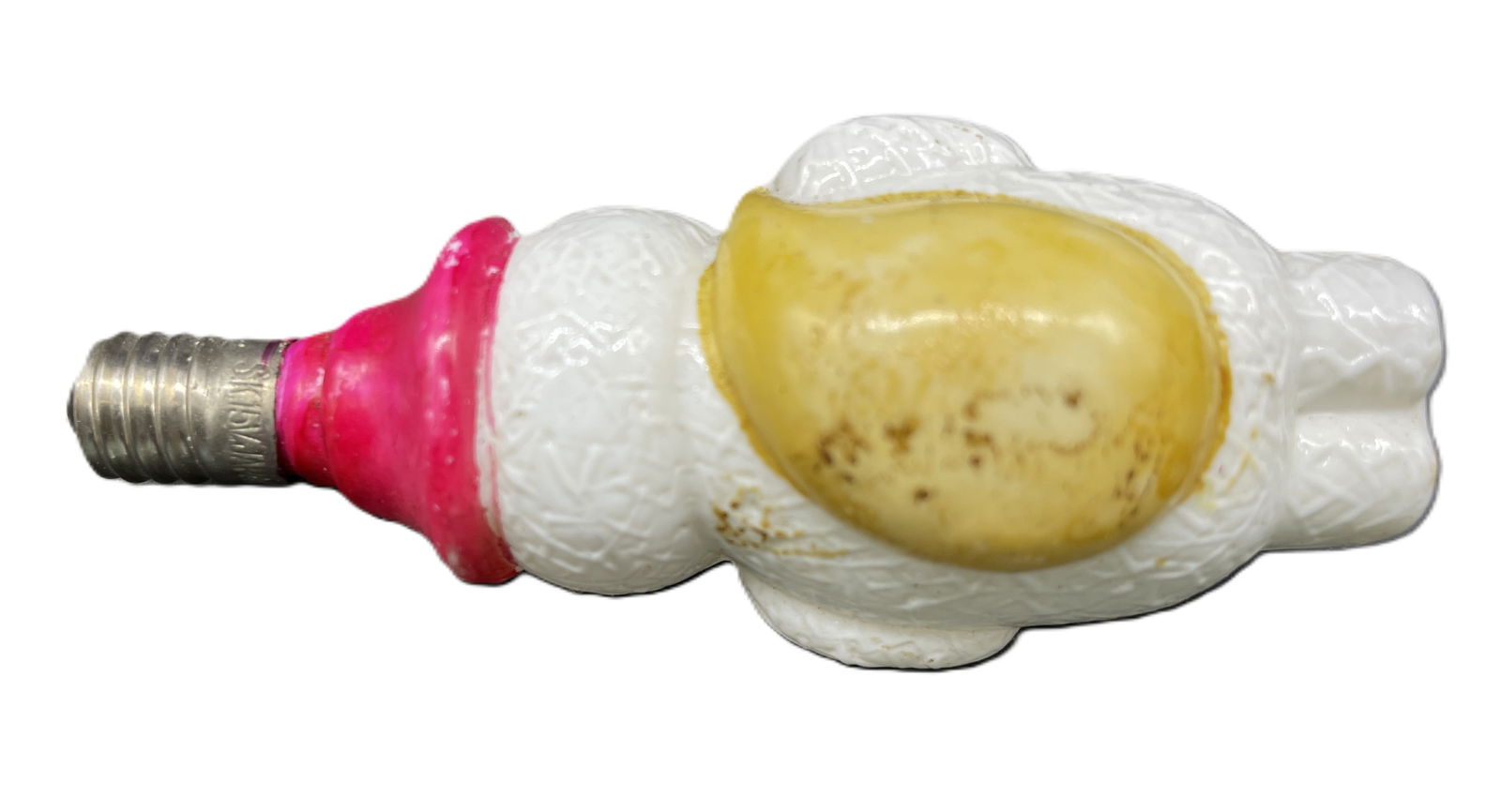 VINTAGE Glass Figural Light Bulb Christmas Snowman - 5