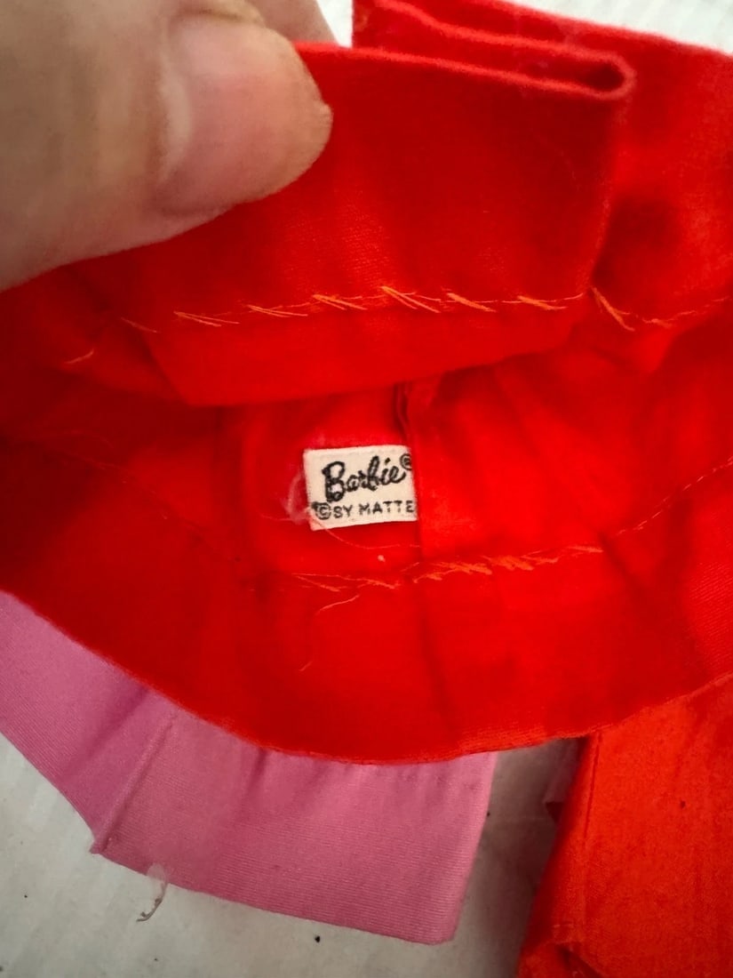 Barbie Mix and Match Red & Pink Set Gathered Skirt & Tops VTG Mattel - 6