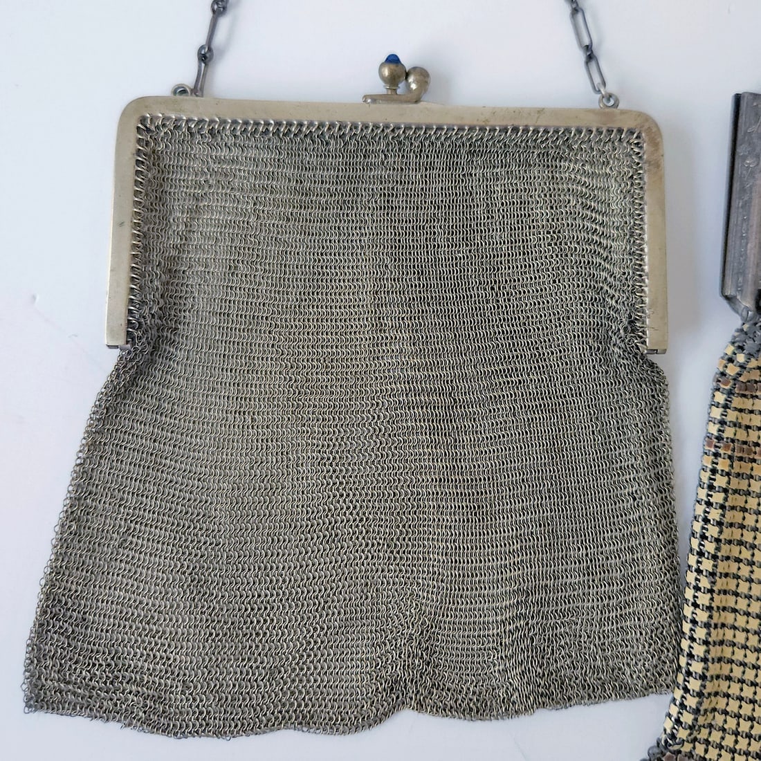 1920's Whiting & Davis Enamel and Soldered Mesh Purses - 2