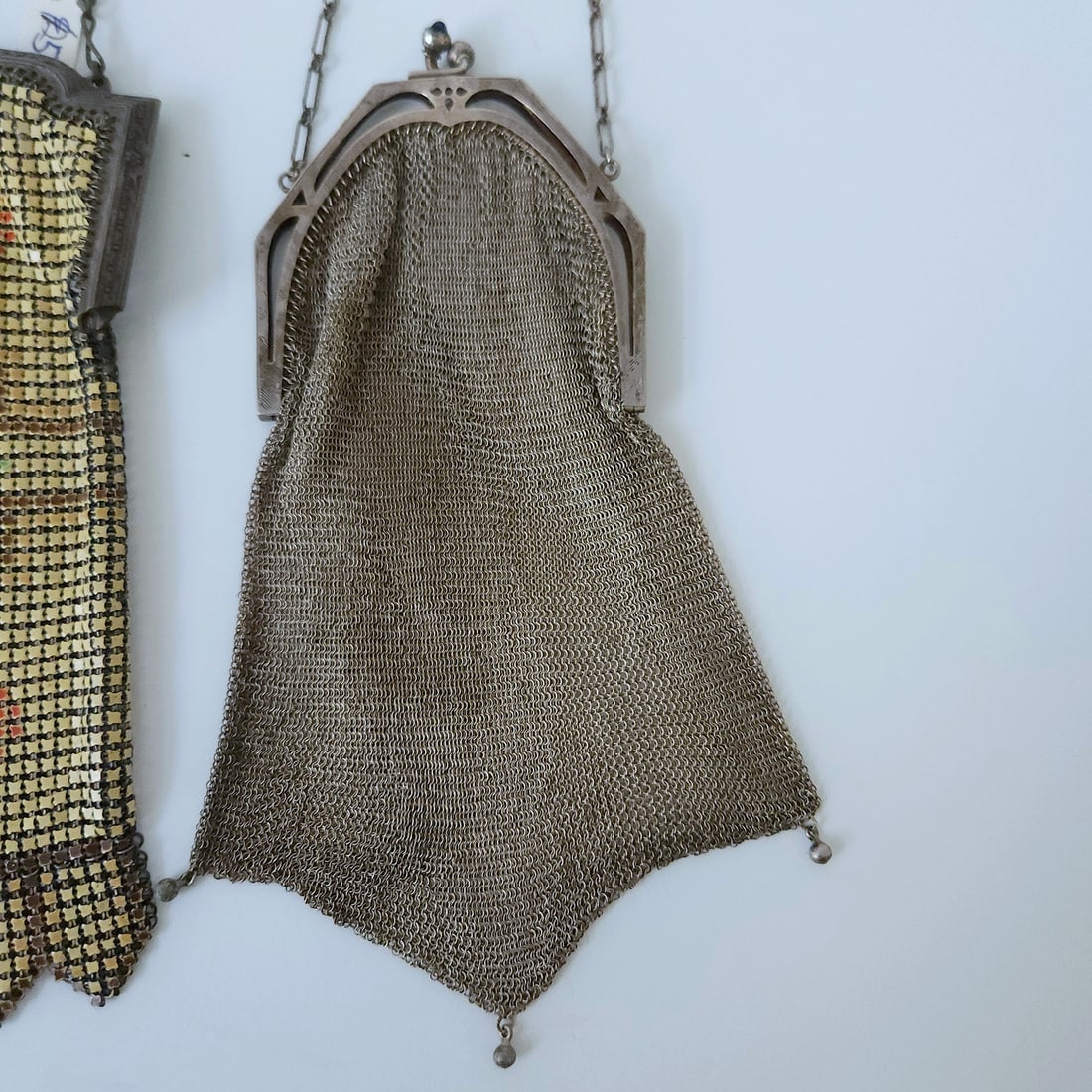 1920's Whiting & Davis Enamel and Soldered Mesh Purses - 7