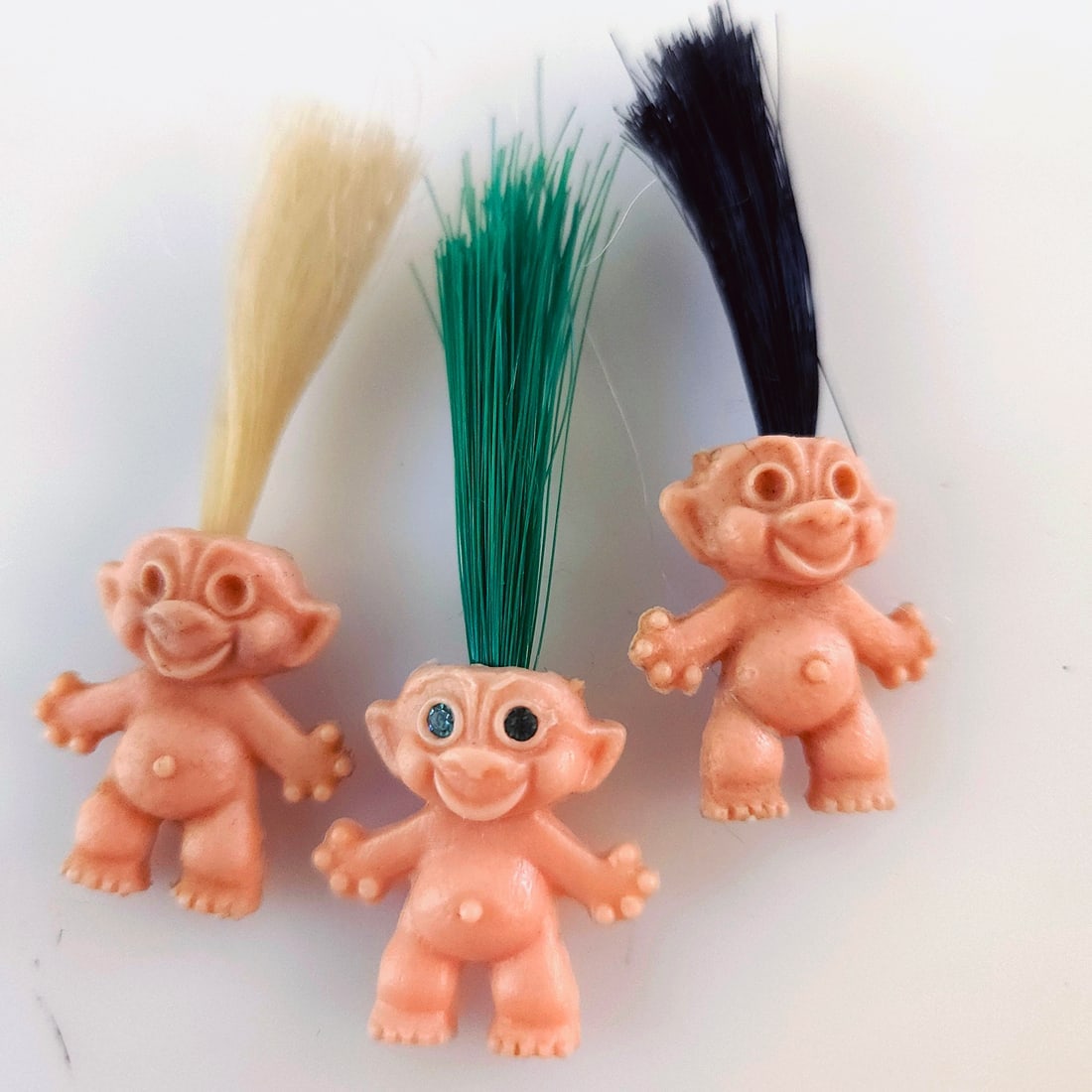 Miniature Troll Dolls Gumball Machine Prize 1" 1960s and Pencil Topper - 11