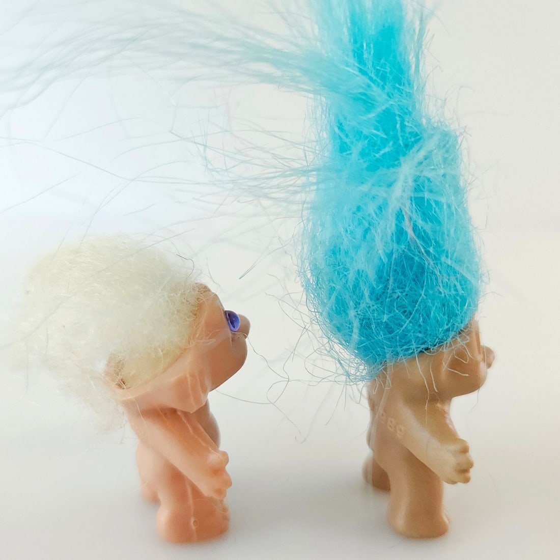 Miniature Troll Dolls Gumball Machine Prize 1" 1960s and Pencil Topper - 2