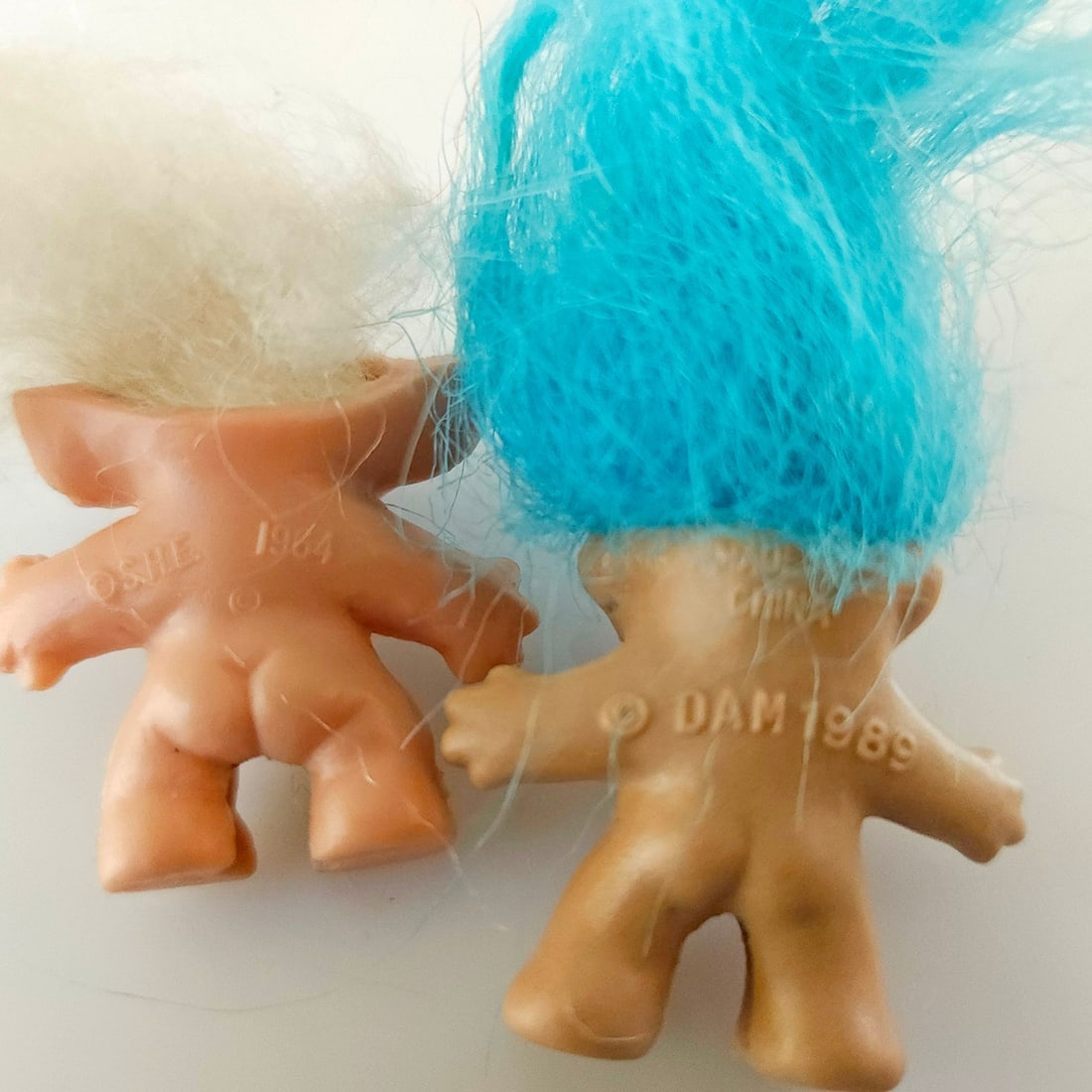 Miniature Troll Dolls Gumball Machine Prize 1" 1960s and Pencil Topper - 3