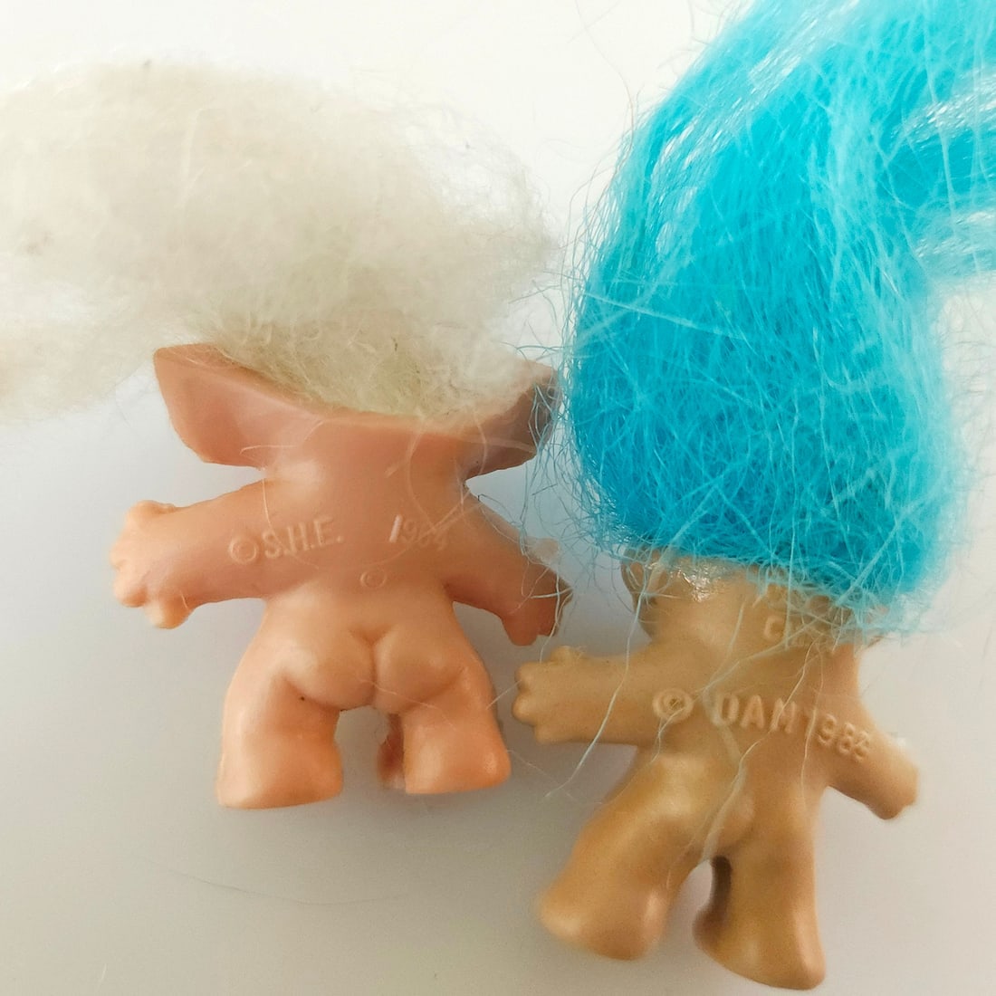 Miniature Troll Dolls Gumball Machine Prize 1" 1960s and Pencil Topper - 4