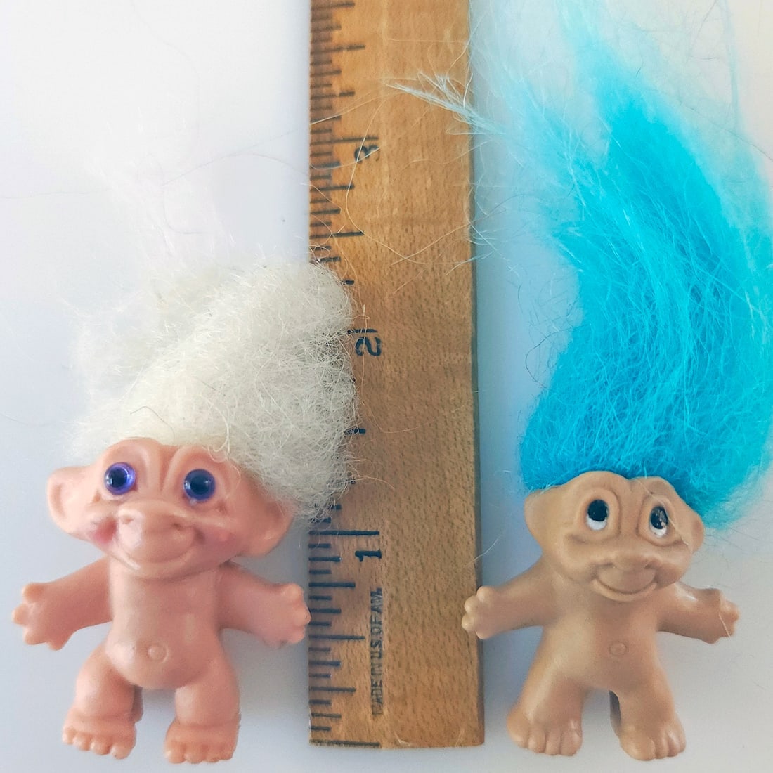 Miniature Troll Dolls Gumball Machine Prize 1" 1960s and Pencil Topper - 6
