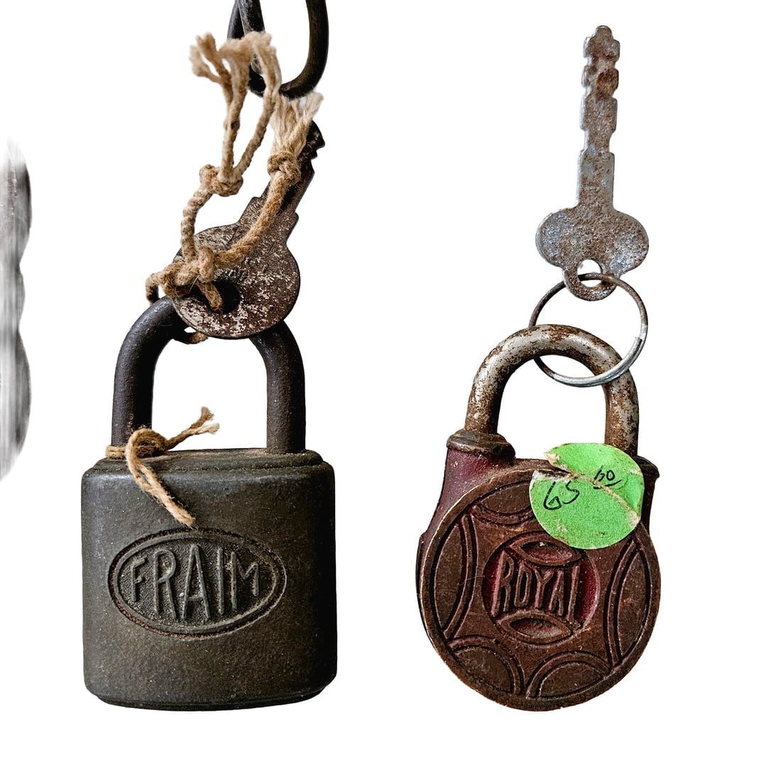 Vintage Brass and Steel Padlocks including Railroad - 8