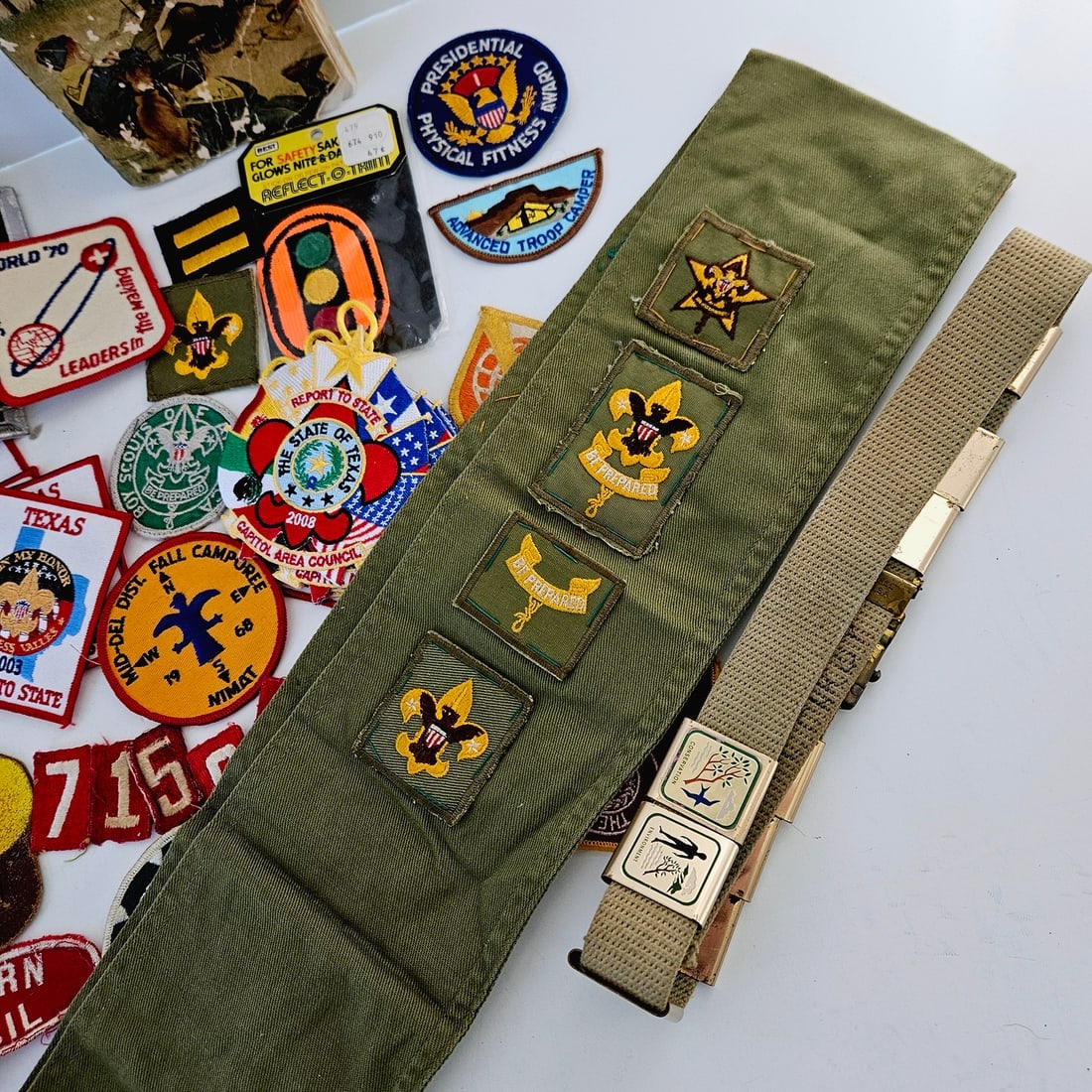 Large Lot of Boy Scouts of America (BSA) Patches, Pins & Accessories - 8