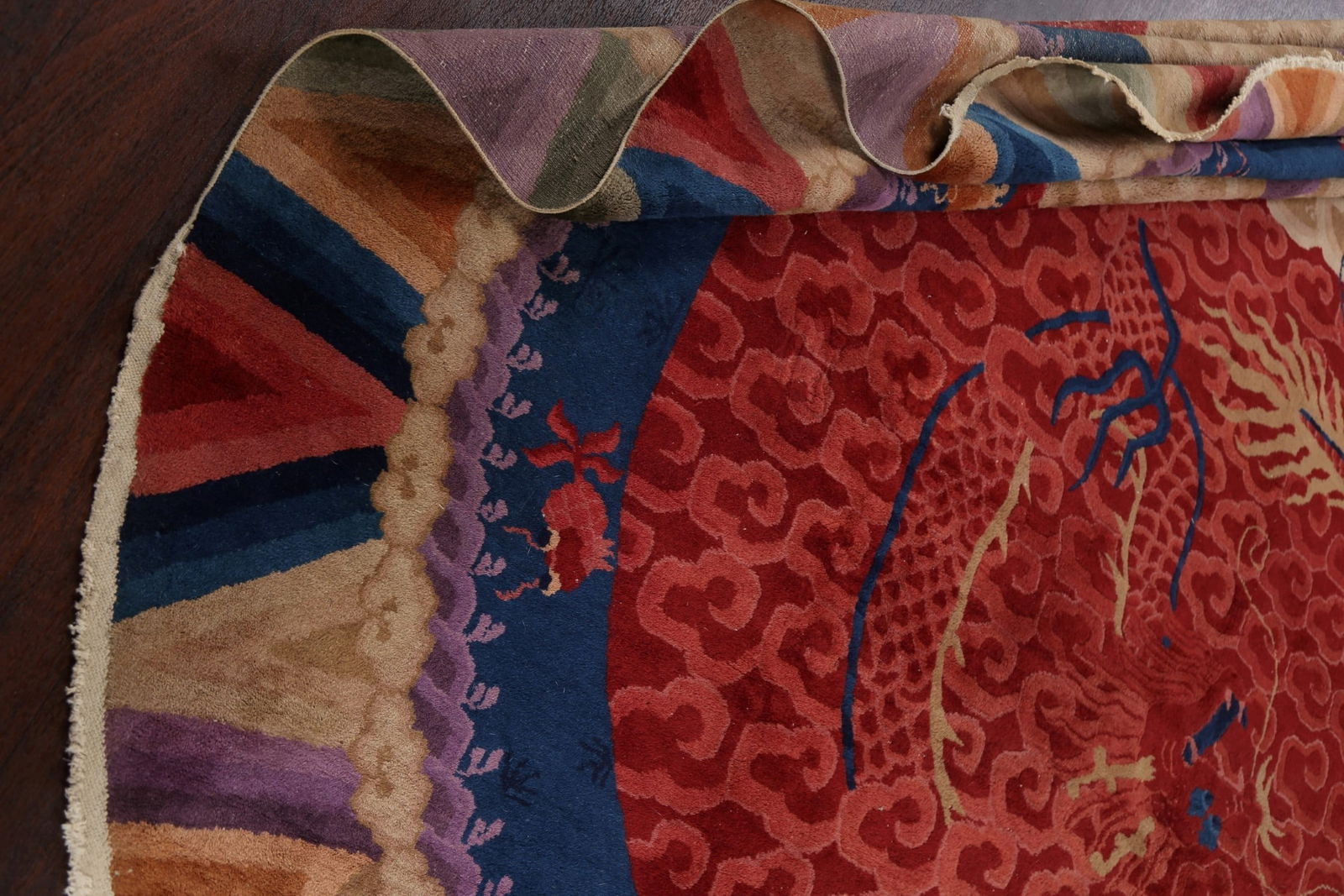 Antique 100% Vegetable Dye Art Deco Oriental Area Rug 9x11 - 14