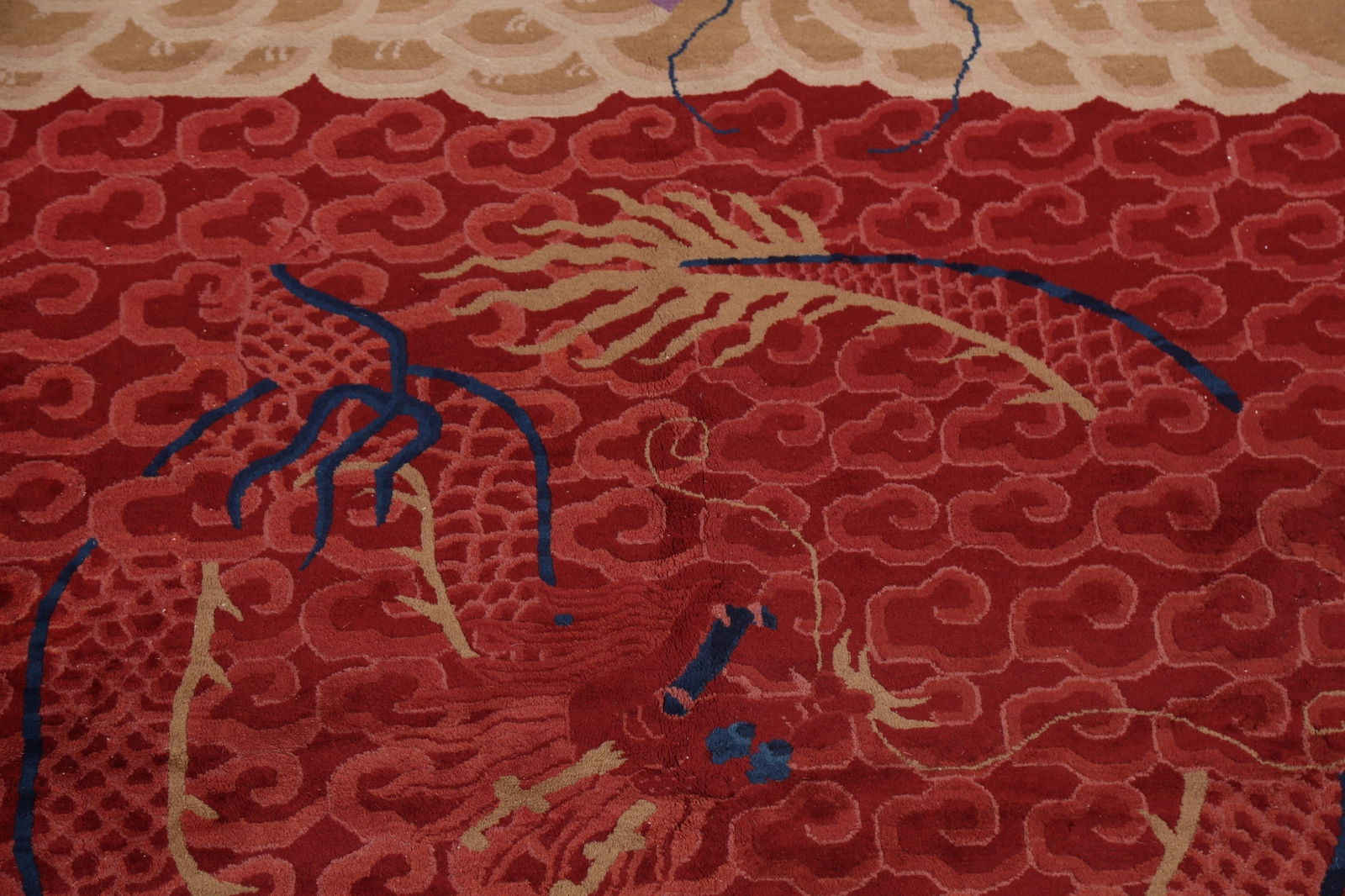 Antique 100% Vegetable Dye Art Deco Oriental Area Rug 9x11 - 4