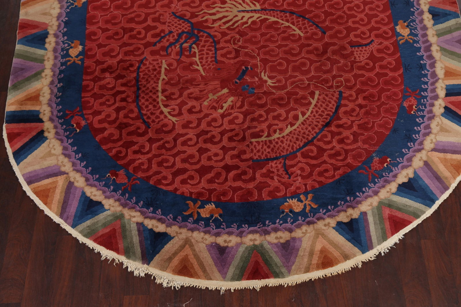 Antique 100% Vegetable Dye Art Deco Oriental Area Rug 9x11 - 5