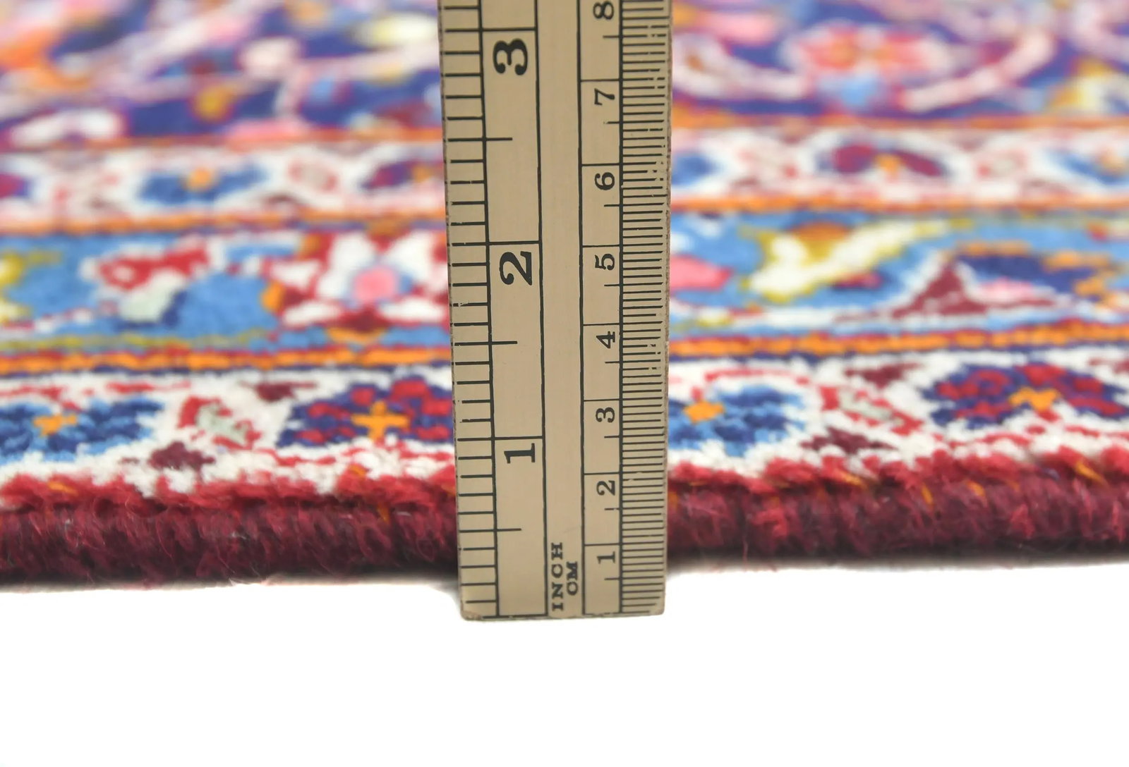 Vintage Red Floral Traditional 9'6X12'10 Kashan Persian Rug - 10