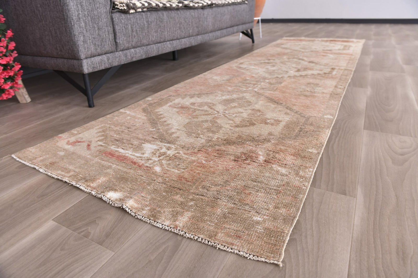 2'10'' x 10'9'' Turkish Vintage Runner Rug - 7254 - 14