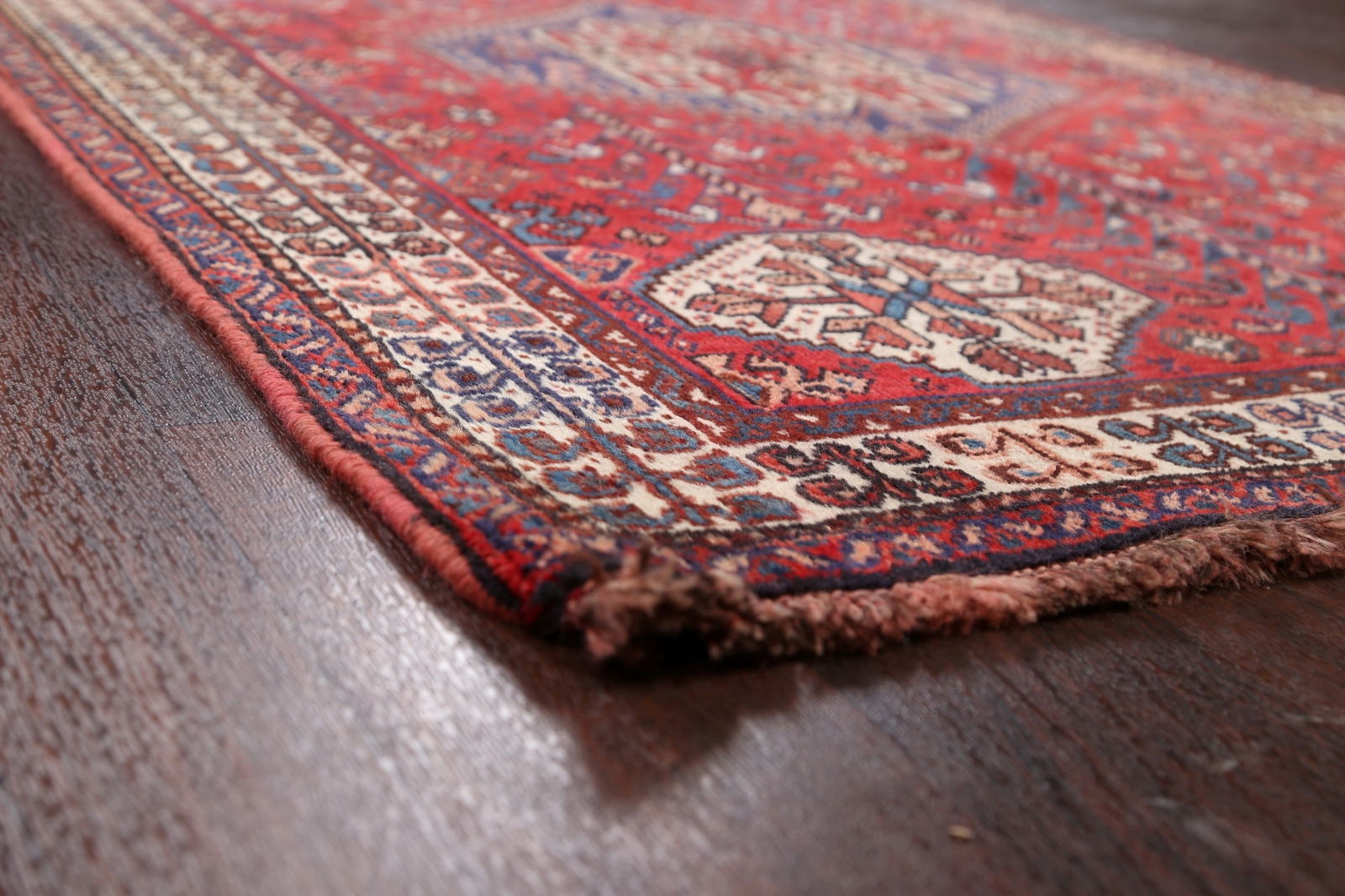 Pre-1900 Antique Vegetable Dye Shiraz Persian Area Rug 4x5 - 6