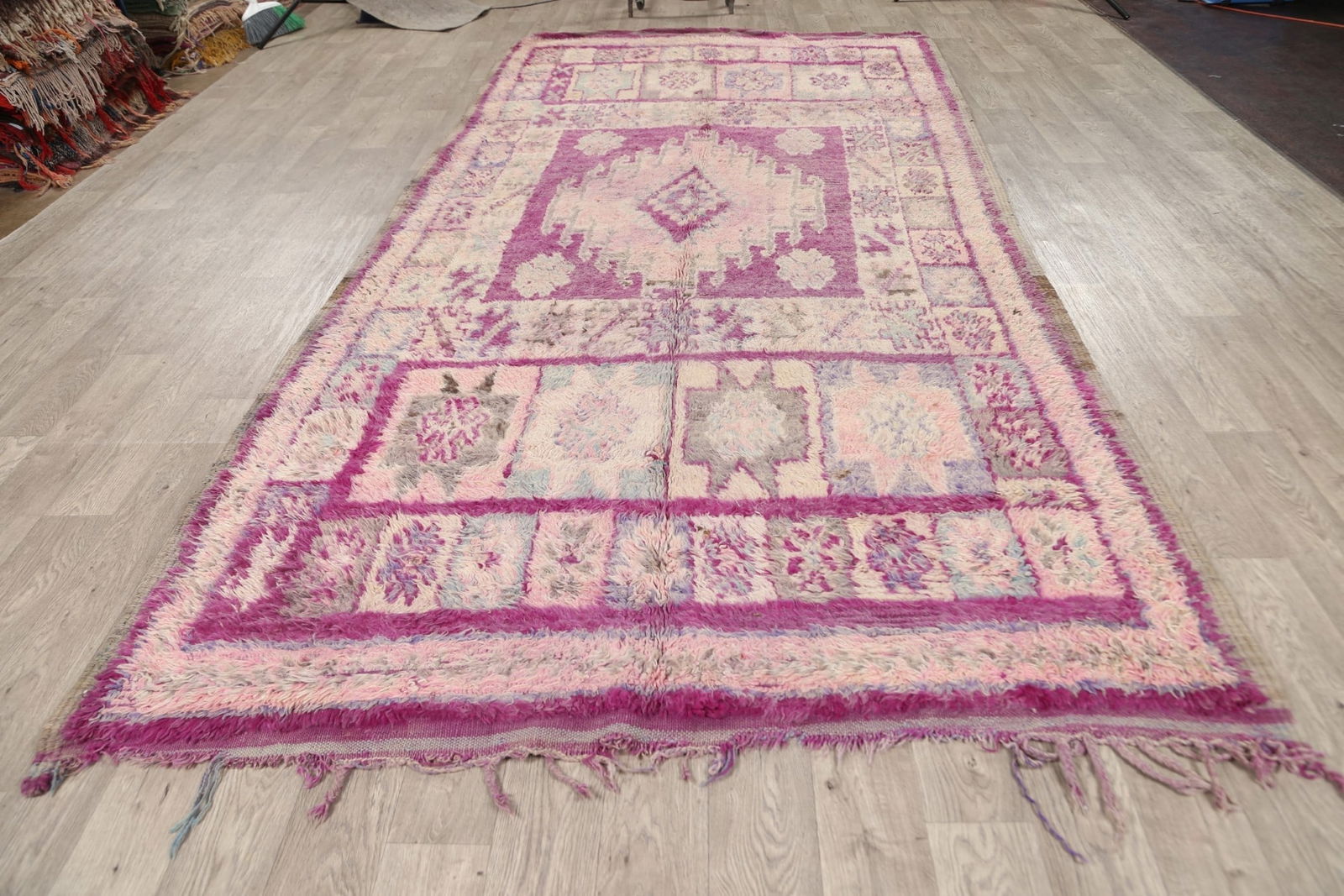 Antique Tribal Moroccan Oriental Area Rug 6x12 - 17