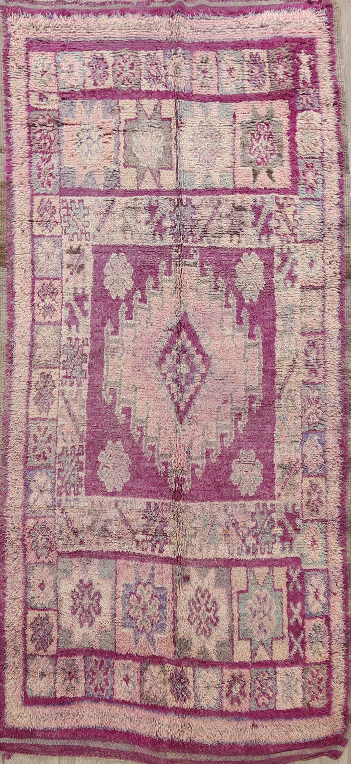 Antique Tribal Moroccan Oriental Area Rug 6x12: Title:Antique Tribal Moroccan Oriental Area Rug 6x12Origin:A Beautiful Genuine Morocco Moroccan rug is Hand Knotted by skillful weavers in Morocco with 100% Wool Material. This rug is in Very Good