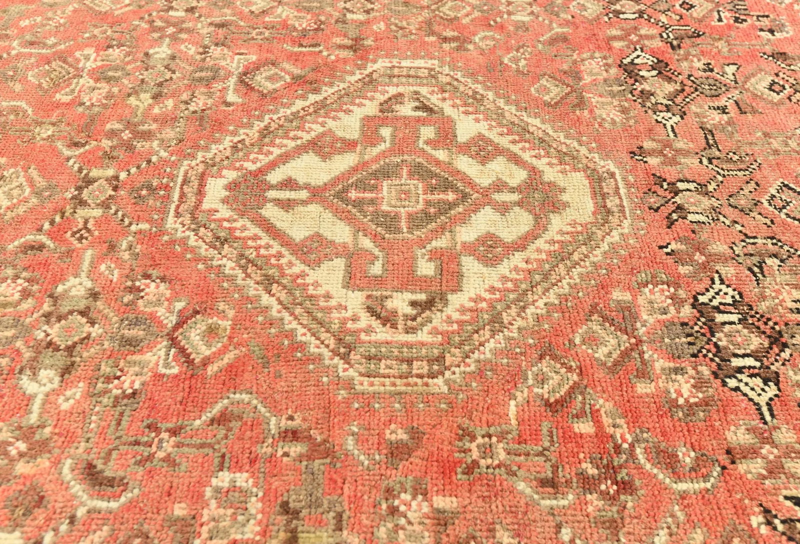 Semi Antique Muted Colors Tribal 5X8 Shiraz Persian Rug - 5