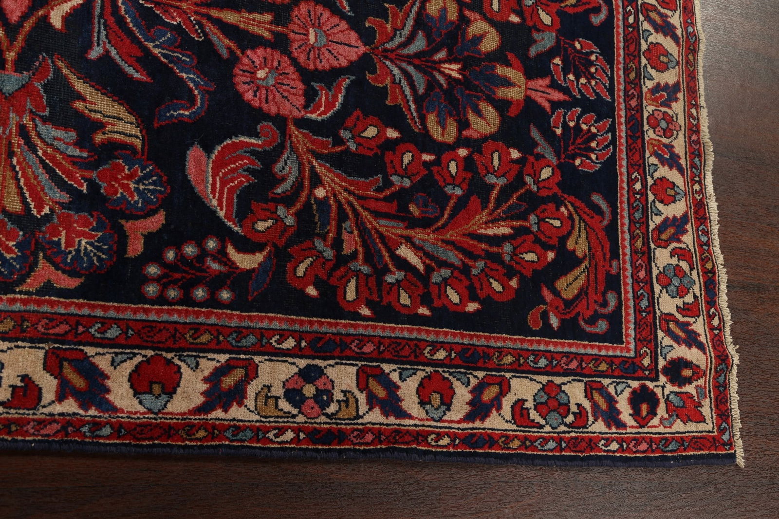 Antique 100% Vegetable Dye Lilian Persian Area Rug 4x8 - 17