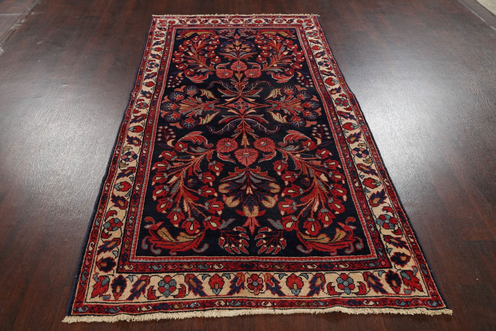 Antique 100% Vegetable Dye Lilian Persian Area Rug 4x8 - 20