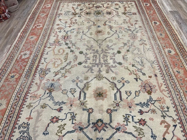 Antique Turkish Ushak Rug-3317 - 2