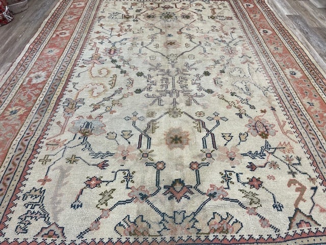 Antique Turkish Ushak Rug-3317 - 4