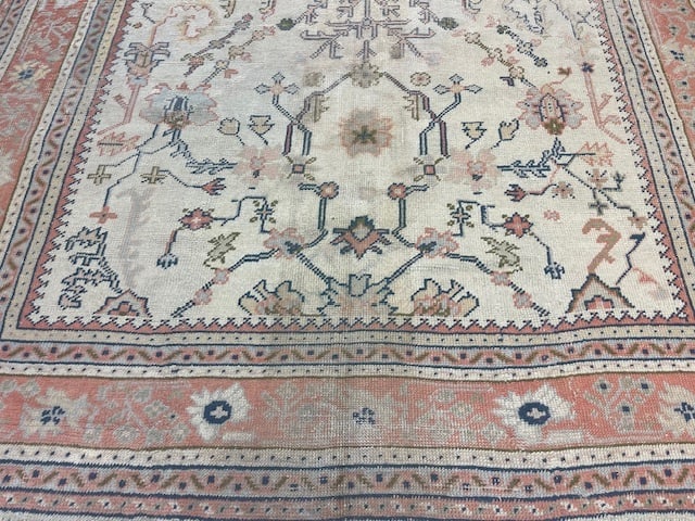 Antique Turkish Ushak Rug-3317 - 9