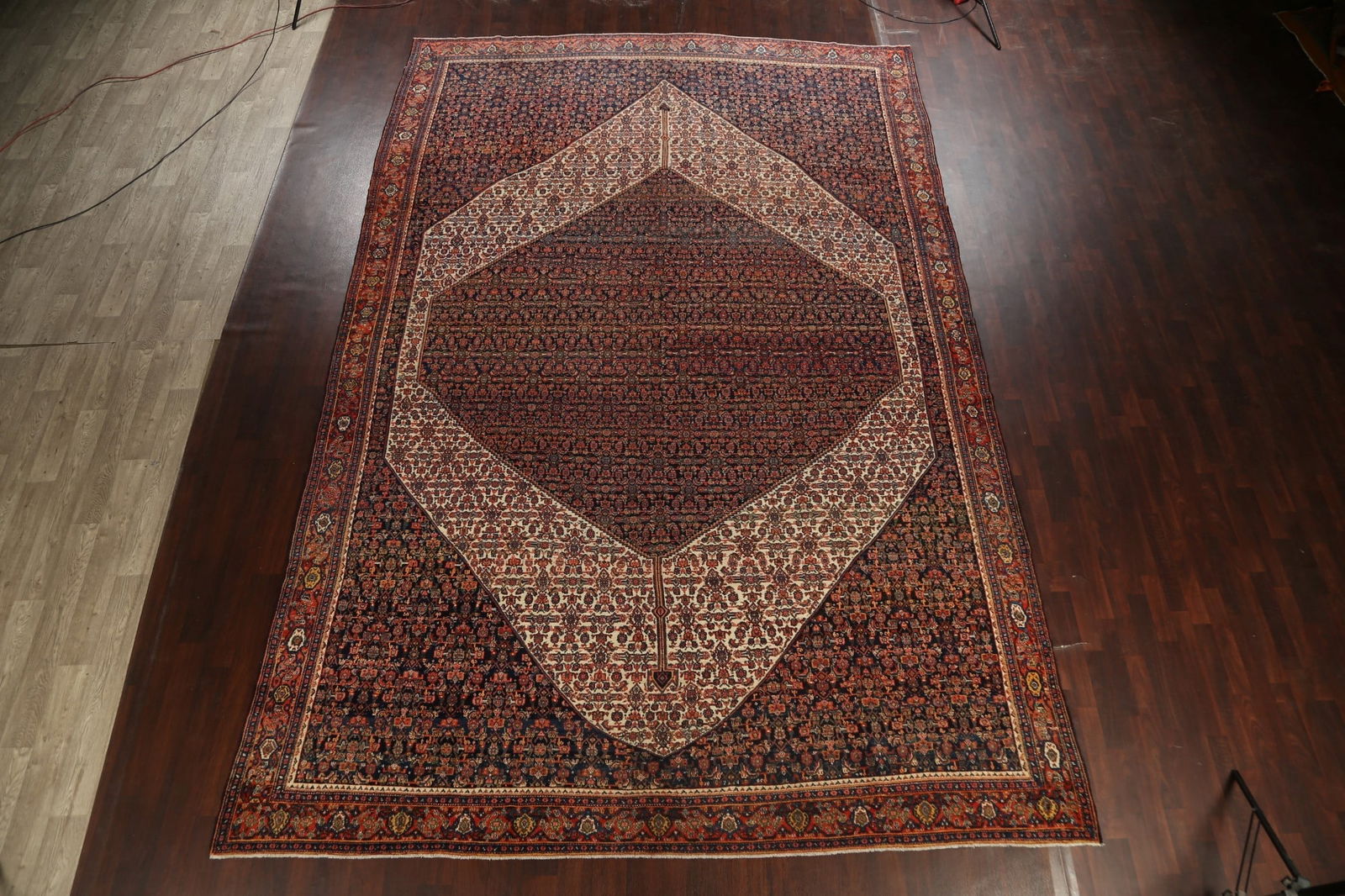 Antique 100% Vegetable Dye Senneh Persian Area Rug 11x16 - 2