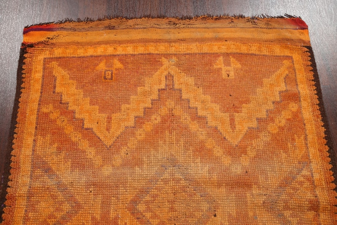Antique 100% Vegetable Dye Moroccan Oriental Area Rug 4x5 - 13