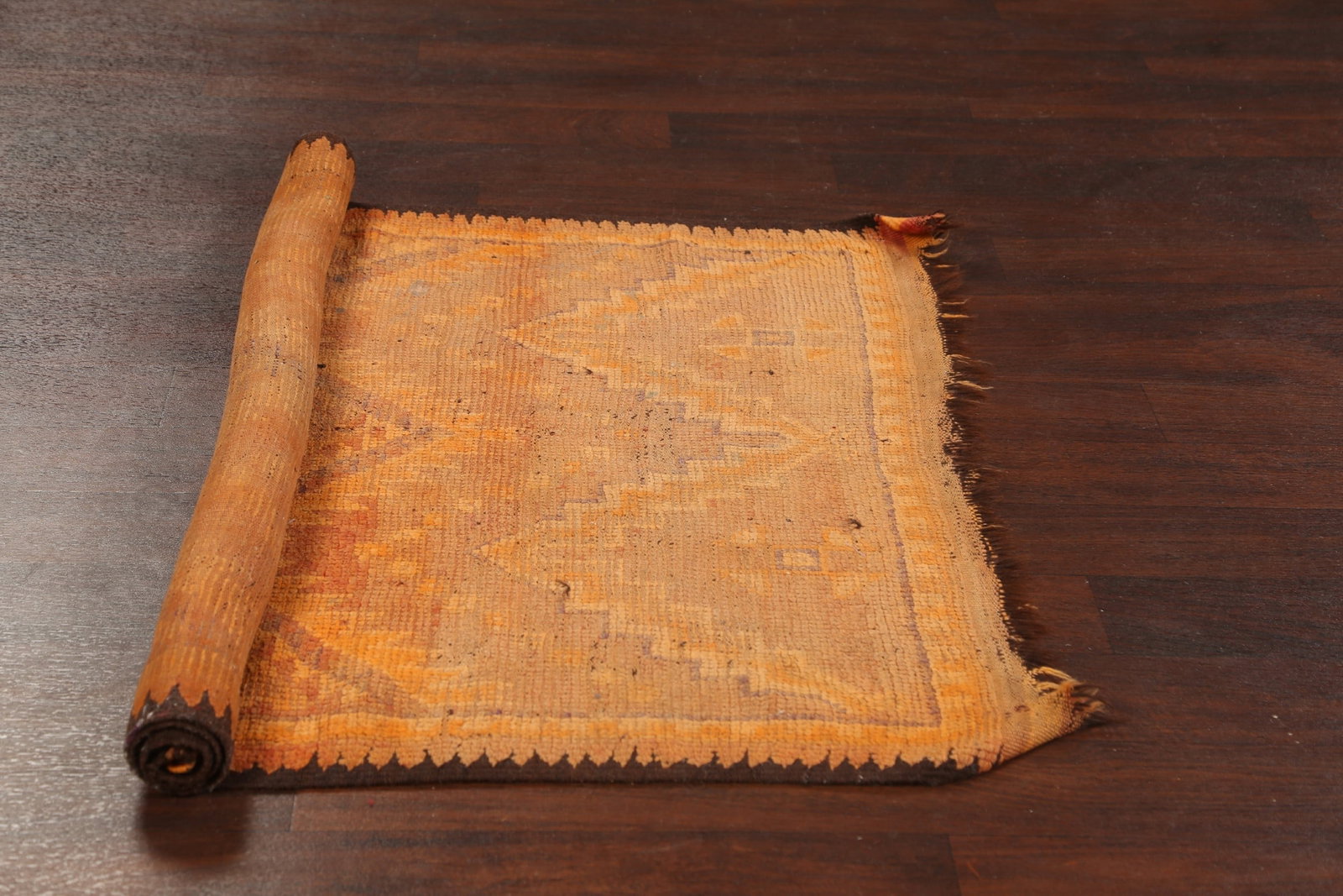 Antique 100% Vegetable Dye Moroccan Oriental Area Rug 4x5 - 17