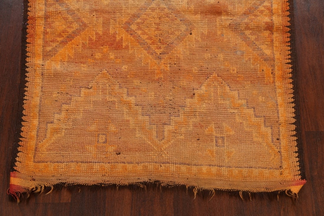 Antique 100% Vegetable Dye Moroccan Oriental Area Rug 4x5 - 8