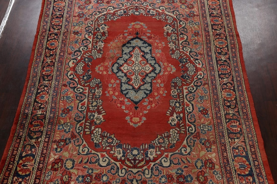Antique Floral Mahal Persian Area Rug 8x11 - 3